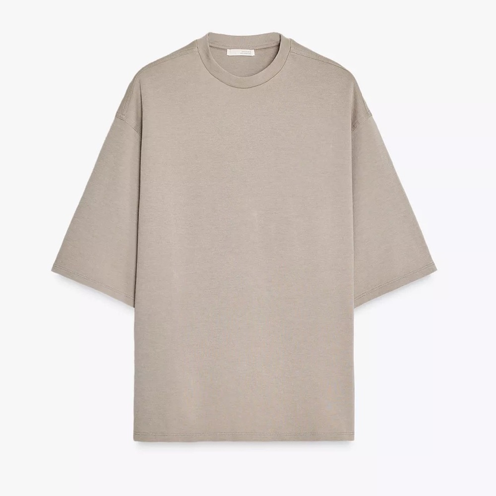 Zara Oversized Short Sleeve Tee in Taupe